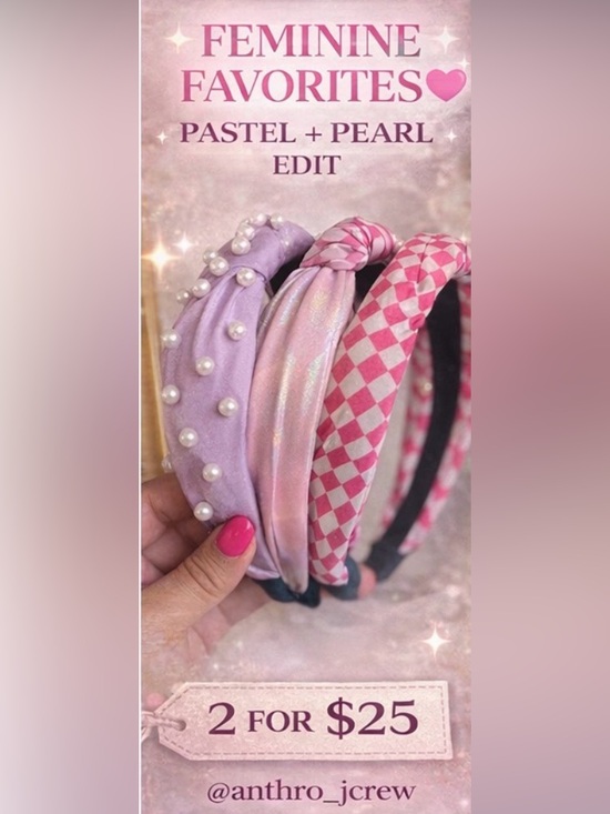 Accessories - 💖 FEMININE FAVORITES – Pastel + Pearl Headband Bundle